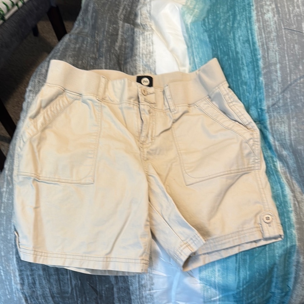 Beige Casual Shorts